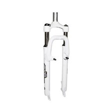 Fourche vtt 27.5'' a ressort blanc reglable/blocable deb. 60mm - Zoom
