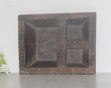 Bois Vintage Bols , Décor Maison,Plateau Service,Original Indien Snacks Big Bol