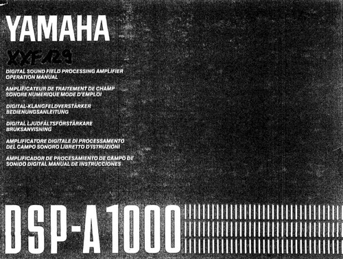 Yamaha dsp a1000 amplifier - yamaha,