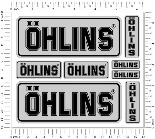 Ohlins fork shock stickers - ohlins, set