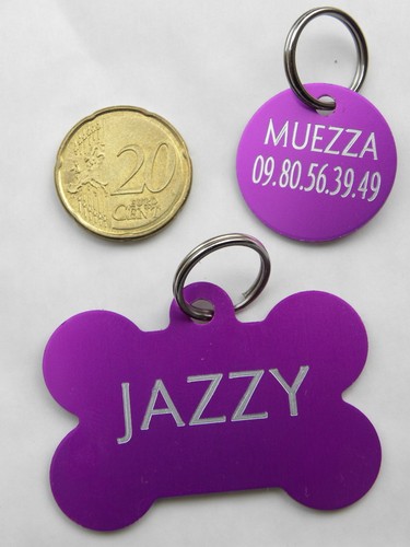 Medaillon gravee chien ou - chien,