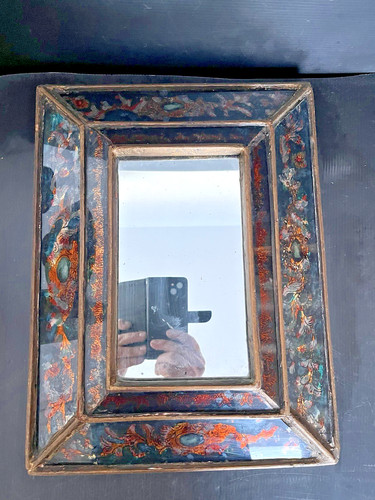 Glace miroir ancien biseauté - glace,