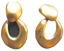 pair of earrings, modernist, BEAUTIFUL , METAL GOLD PLATED,VINTAGE -N° 229