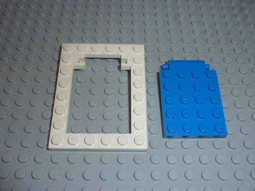 Lego white trap door frame - door,