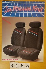 FORD HOUSSES SIEGES ACCESSOIRES EQUIPEMENTS Prospectus Fr 2 pages 7/1986