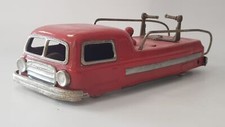 CAMION DE POMPIER JOUET ANCIEN EN TOLE en l'état