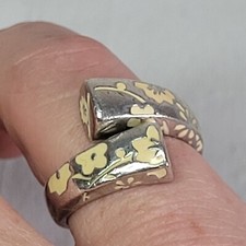 09K11 JOLIE BAGUE EN ARGENT MASSIF 925 EMAILLEE TAILLE 54 KENZO MODELE KYOTO