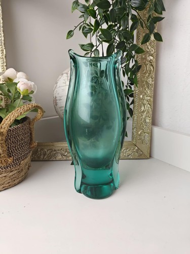 Vase vintage verre - vase, soufflé