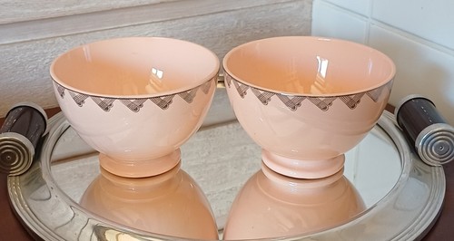 Anciens bols rose poudre - 2,