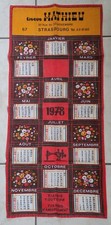 TORCHON CALENDRIER TISSUS