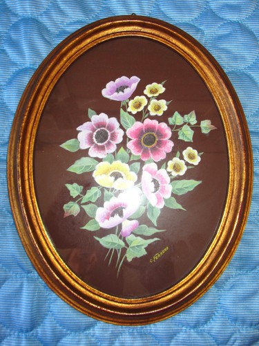 Vintage tableau bouquet - vintage,