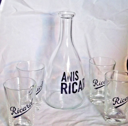 Carafe ricard 4 - +, verres