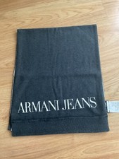 Écharpe bicolore grise en laine/coton/polyamide marque Armani Jeans neuve