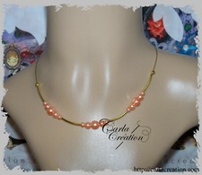 Collier De Perle Rose Nacrée