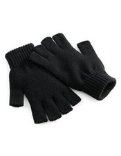 Gants Sans Doigts Unisexe Noir