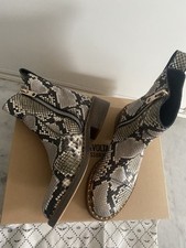 Boots Bottines Cuir Effet