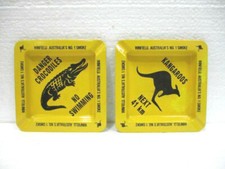 Cendriers publicitaires en tôle lihographiée : " Winfield. Australia N°1 Smoke "