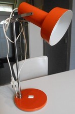 ANCIENNE LAMPE DE BUREAU ORANGE 1970's