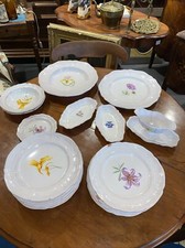 Rare Service HENRIOT QUIMPER aux Fleurs 21 Pièces