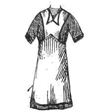 PATRON POUPEE BLEUETTE Tablier à bavette 1913 (302) patron vintage