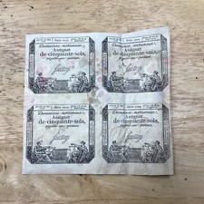 Planche De 4 Assignats De