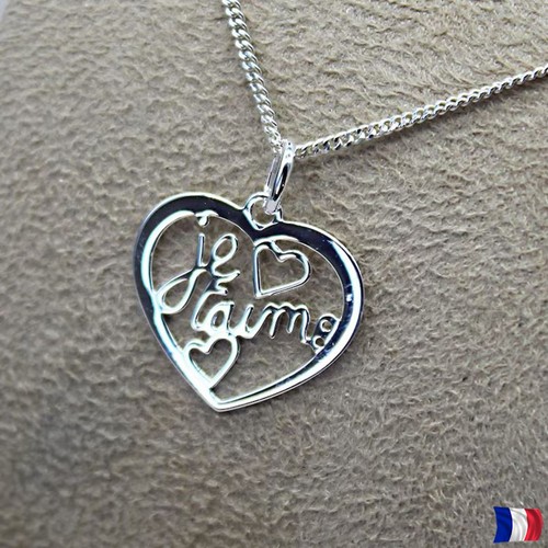Pendentif cœur je - pendentif,