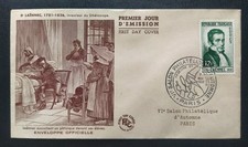Enveloppe Premier Jour Timbre N° 936 René Laennec Oblitéré Paris FDC 1952
