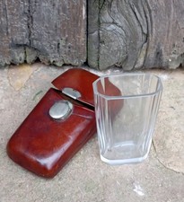 Ancien Verre Gobelet de Voyage