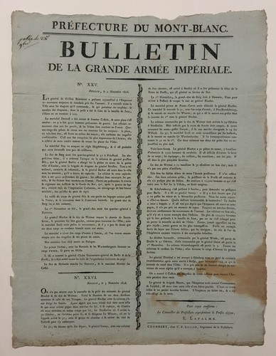1806 bulletin grande - grande, armée