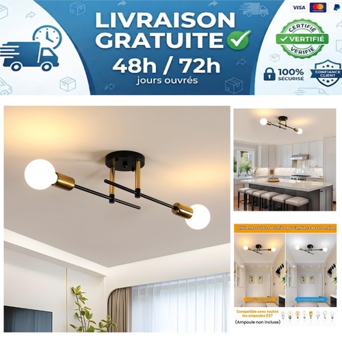 Plafonnier lustre industriel - , 2