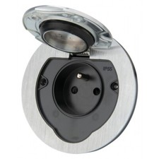 Prise de sol étanche ronde -