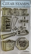clear stamps tampon transparent thème Voyage
