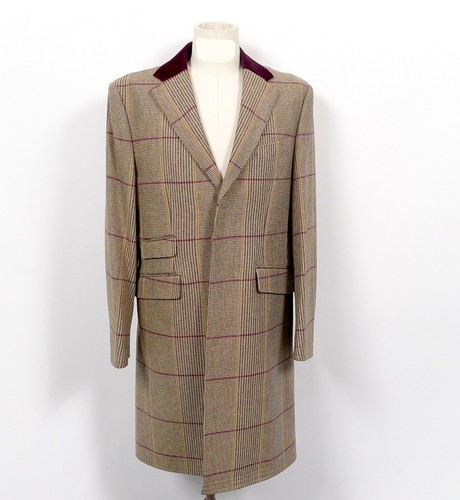 Crombie top coat - glen, check