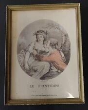 Lithographie d'après Lavrince les quatre saisons le printemps