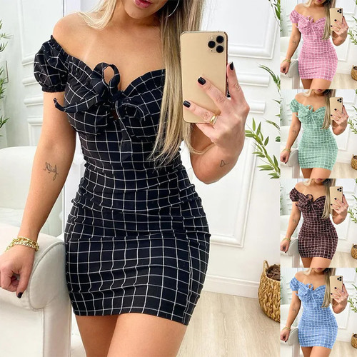 Robe sexy imprimé - robe,