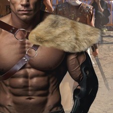 Cape D'armure D'épaule En Fausse Fourrure Pour Hommes, Enveloppe Pour