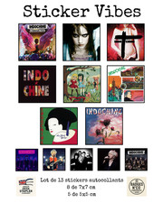 Indochine sticker – Collection Sticker Vibes lot de 13 autocollants