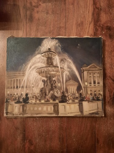 Tableau huile toile place - toile,