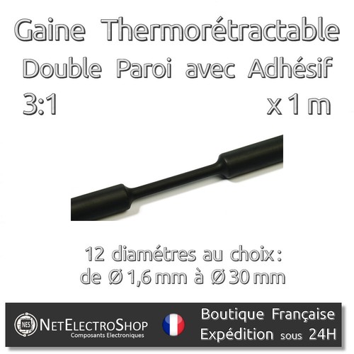 Gaine thermorétractable 1 - thermorétractable, 3:1