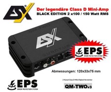 ESX QM-TWOv3 BLACK EDITION 2 canaux classe D mini amplificateur numérique 300...