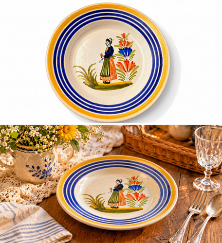 Assiette faïence quimper - assiette,
