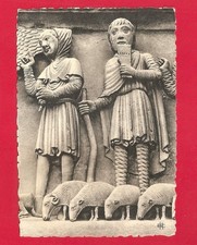 CPSM CHARTRES (28) Cathédrale Portail Royal Bergers conduits par un ange