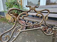 pare feu cheminée 55 cm XIXe bronze liane fleurie