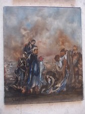 Tableau peint huile toile CEUX