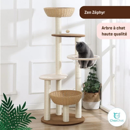 Arbre chat robuste 136 cm - robuste,
