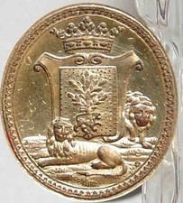 SCEAU, BRONZE, CACHET, ARMOIRIES, Couronne de MARQUIS, NOBLESSE;