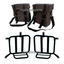 S'adapte À Royal Enfield Meteor 350 "SACS MILITAIRES GRIS AVEC MONTAGE"