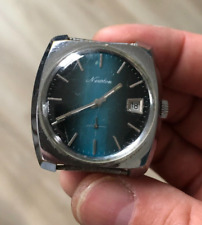 Boitier de Montre Homme marqué NEWTON Art déco fond bleu