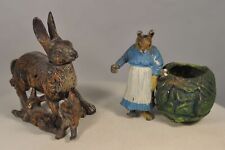 2 REGULES TYPE BRONZE DE VIENNE ANTIQUE VIENNA FIGURES