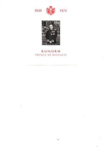 Feuillet neuf monaco - feuillet, 1974